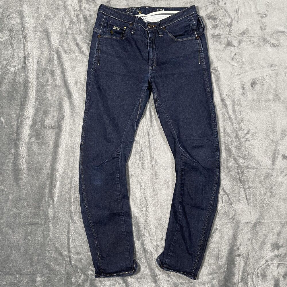 G-Star RAW Arc 3D Tapered Jeans Womens 28 Blue Dark Wash Slim Stretch 28x30